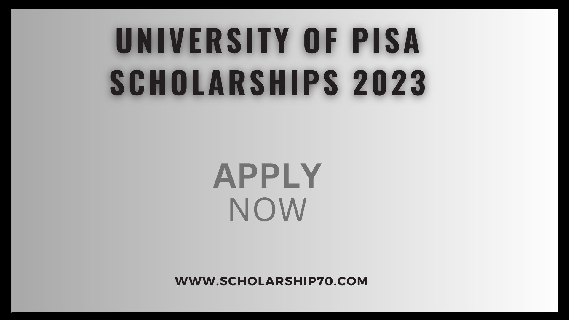 University of Pisa Scholarships 2023