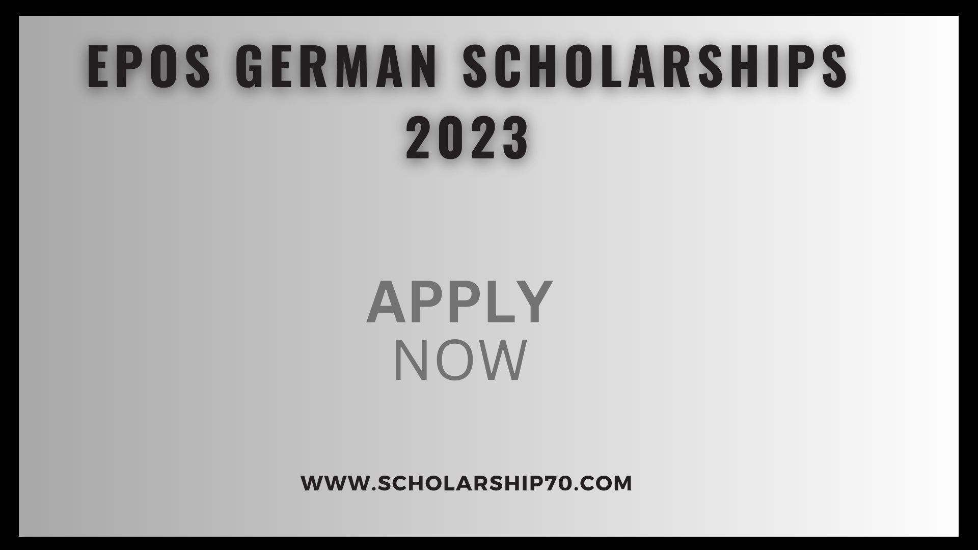 EPOS German Scholarships 2023