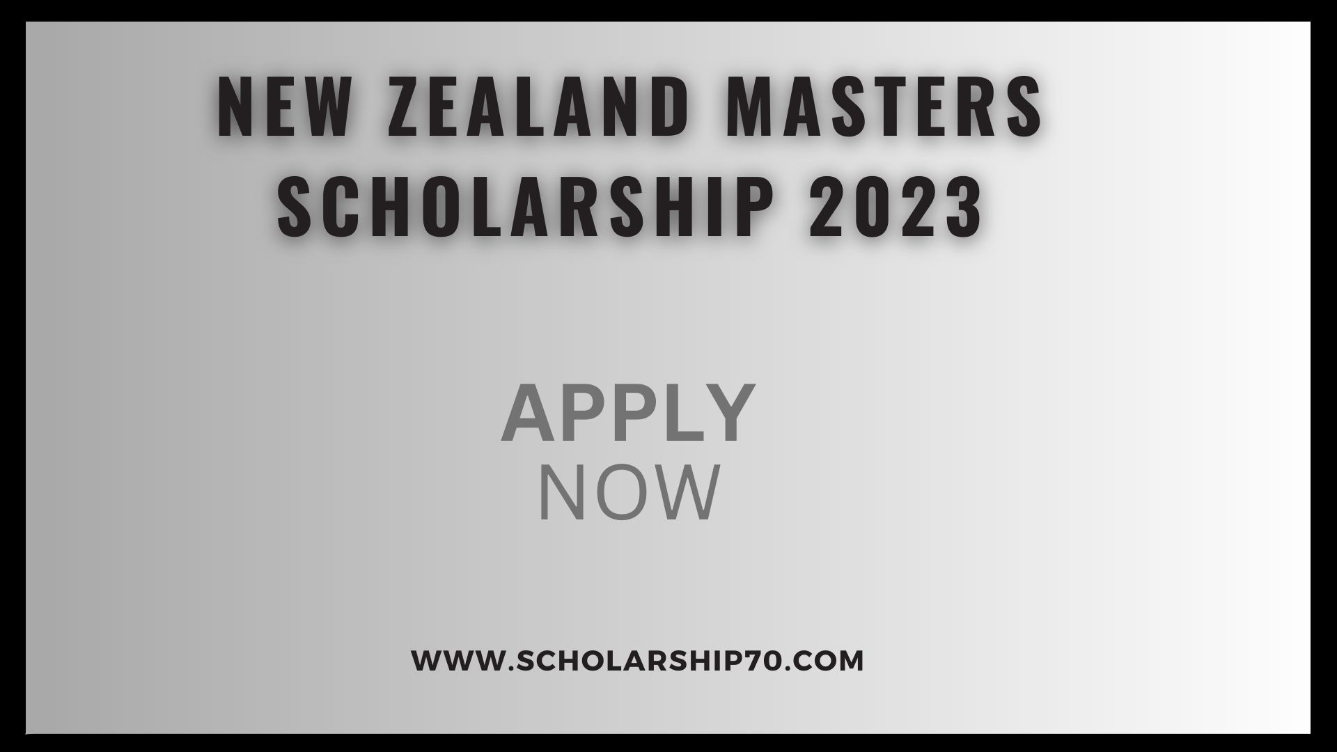 New Zealand Masters Scholarship 2023