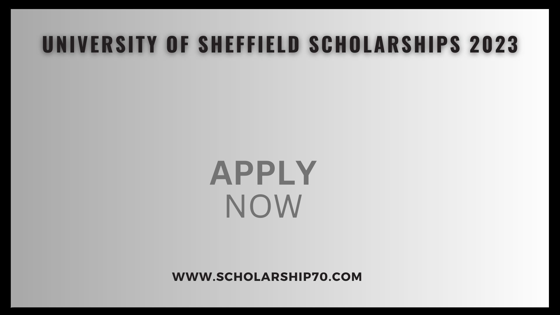 University of Sheffield Scholarships 2023