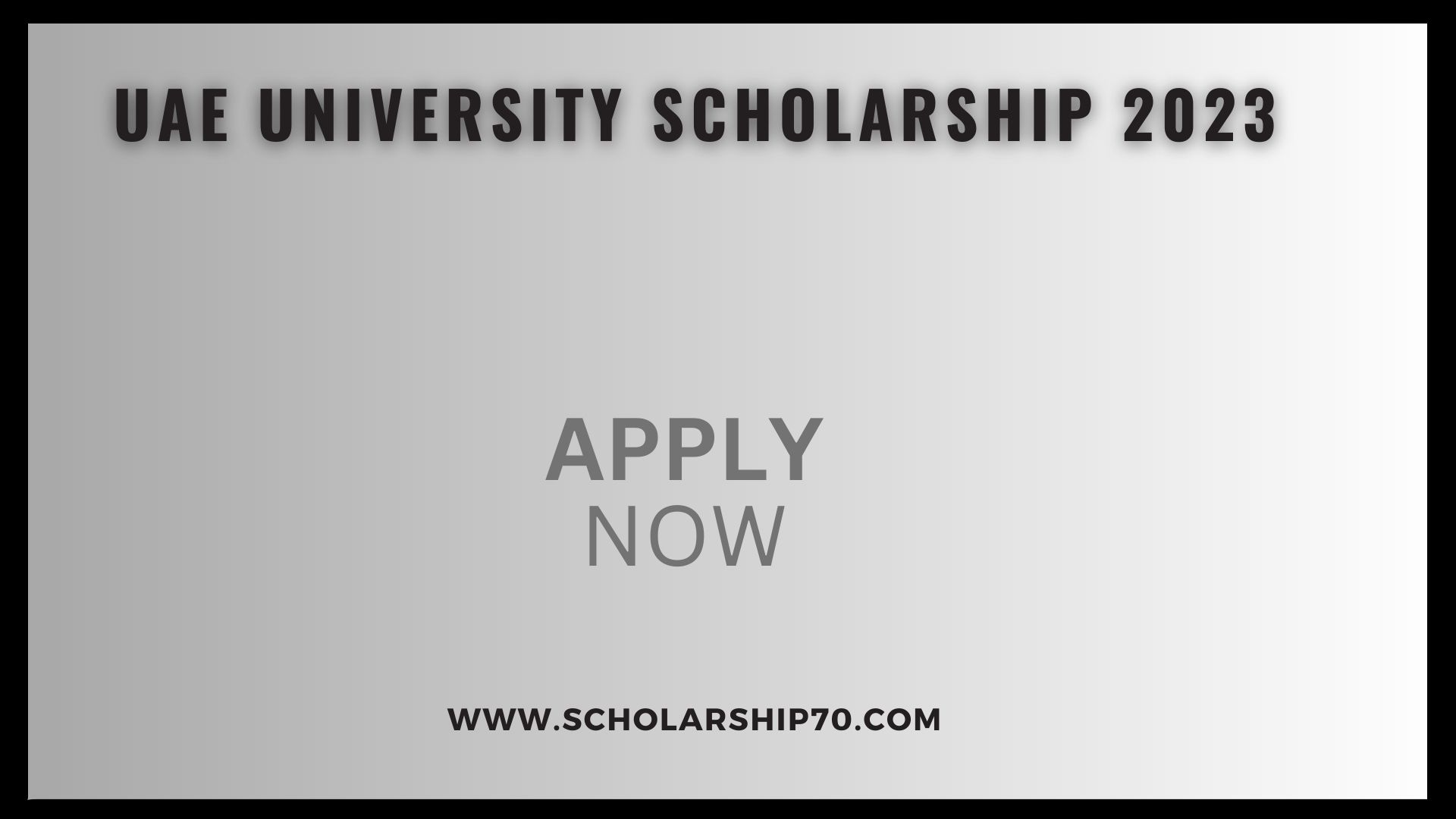 UAE University Scholarship 2023