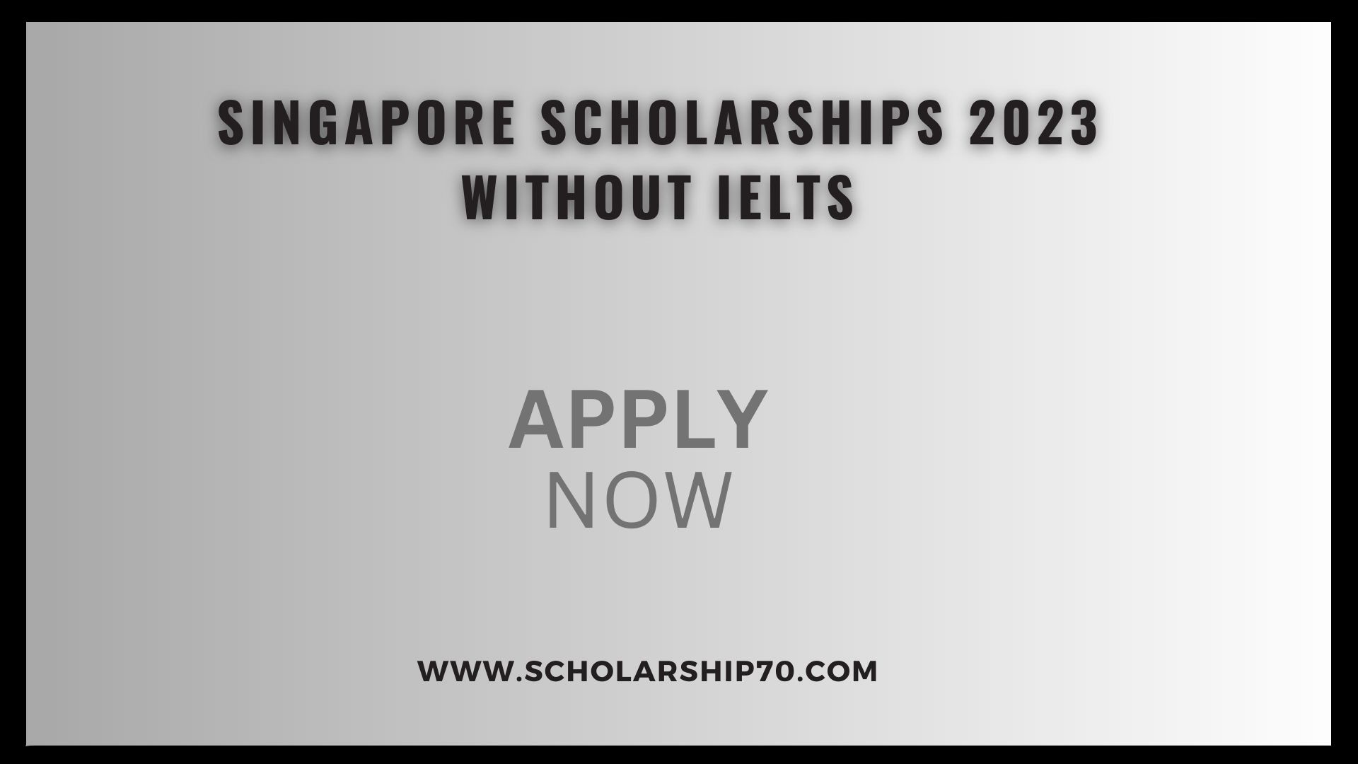 Singapore Scholarships 2023 without IELTS