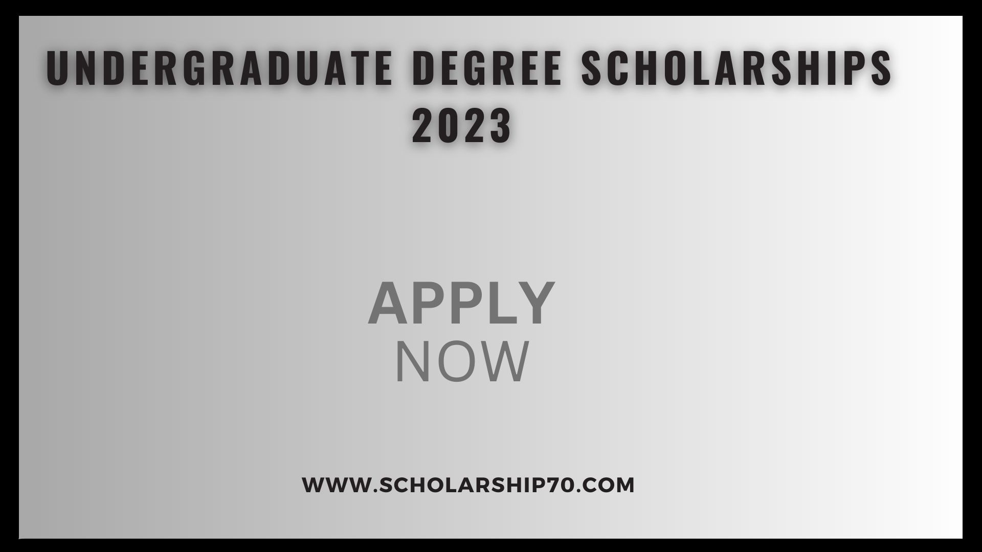 Undergraduate Degree Scholarships 2023