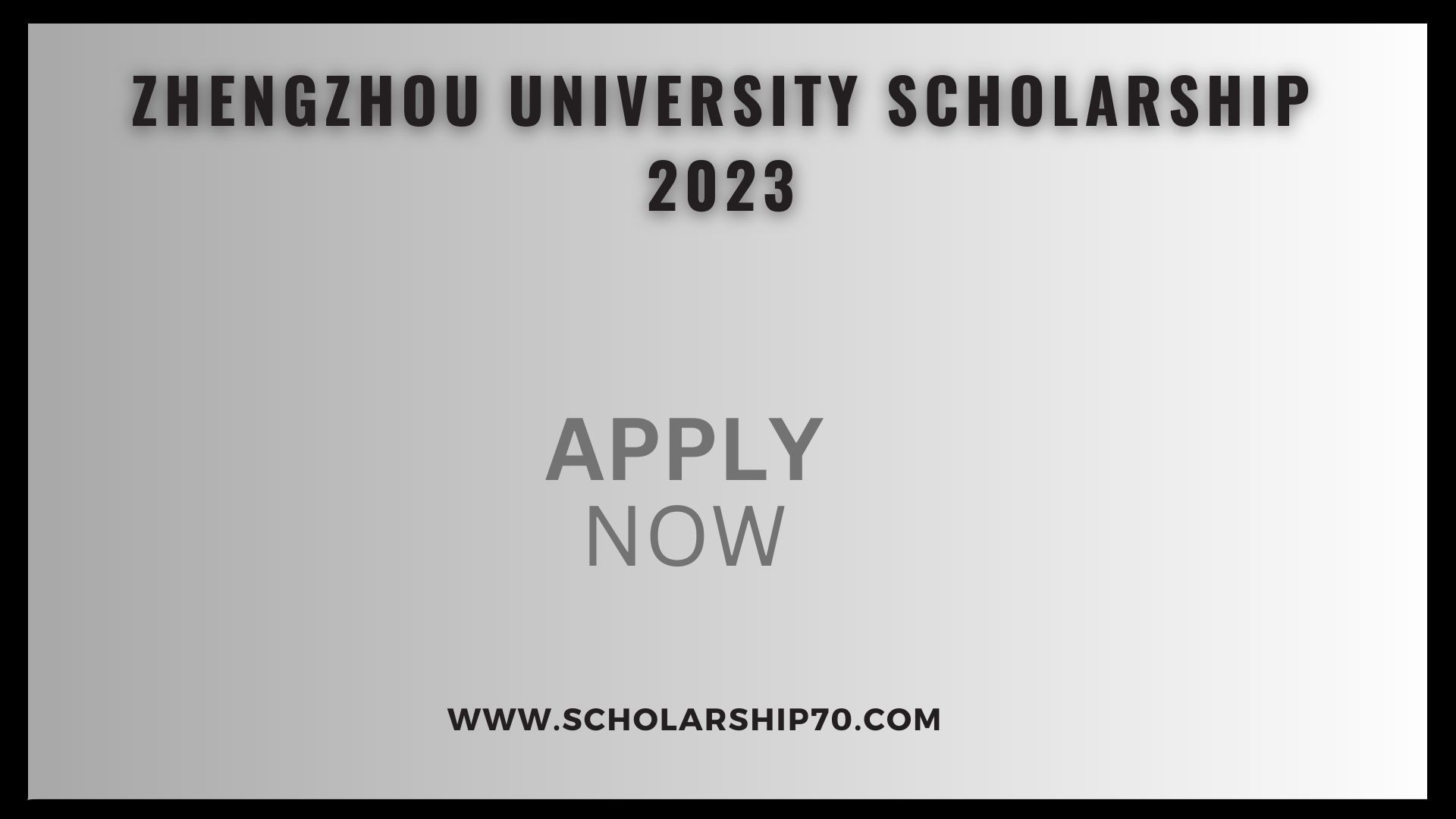 Zhengzhou University Scholarship 2023