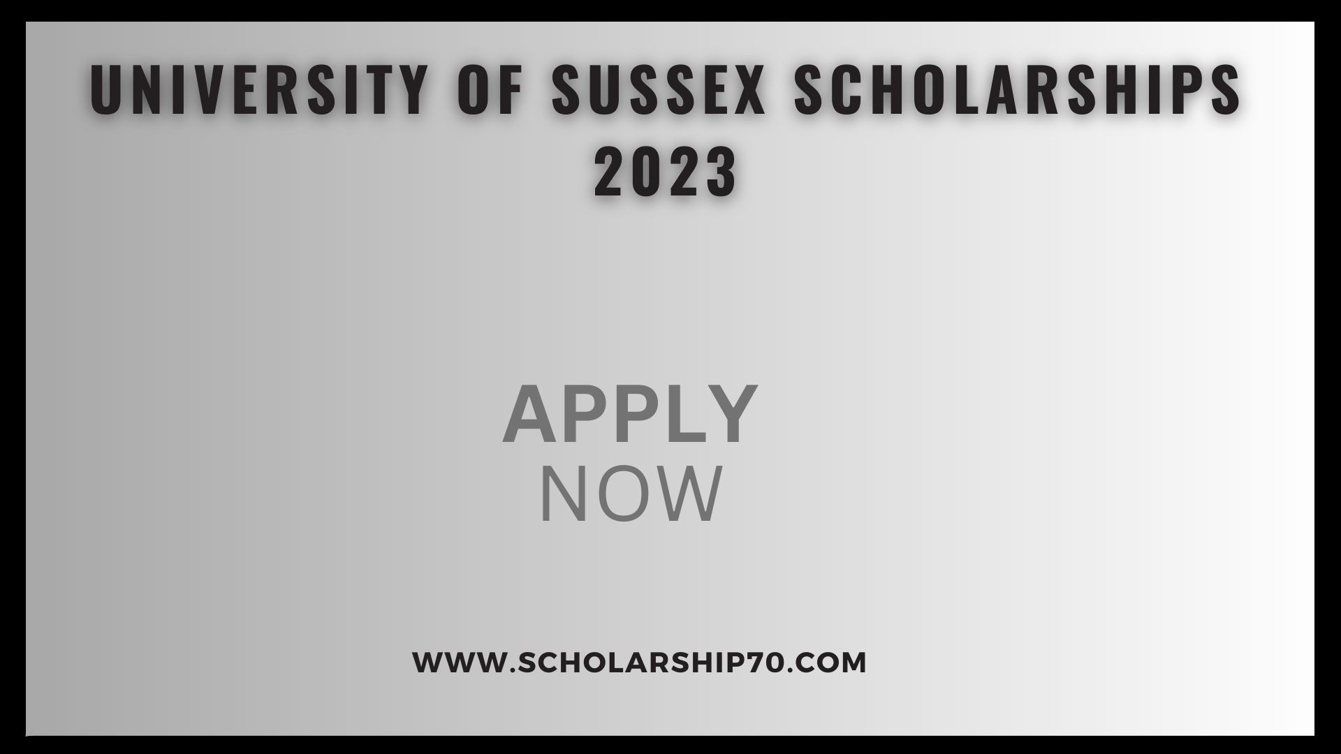 University of Sussex Scholarships 2023