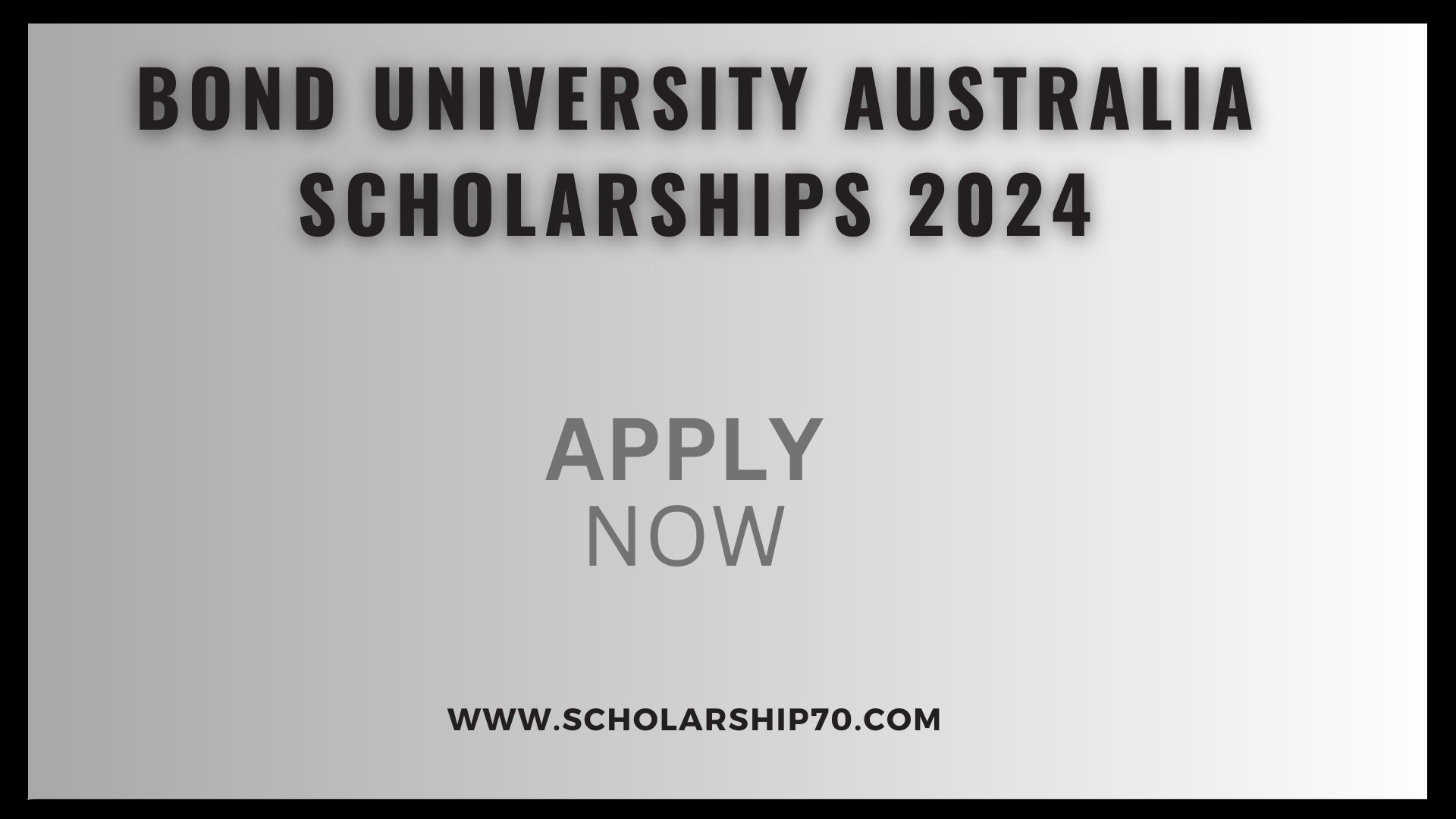 Bond University Australia Scholarships 2024