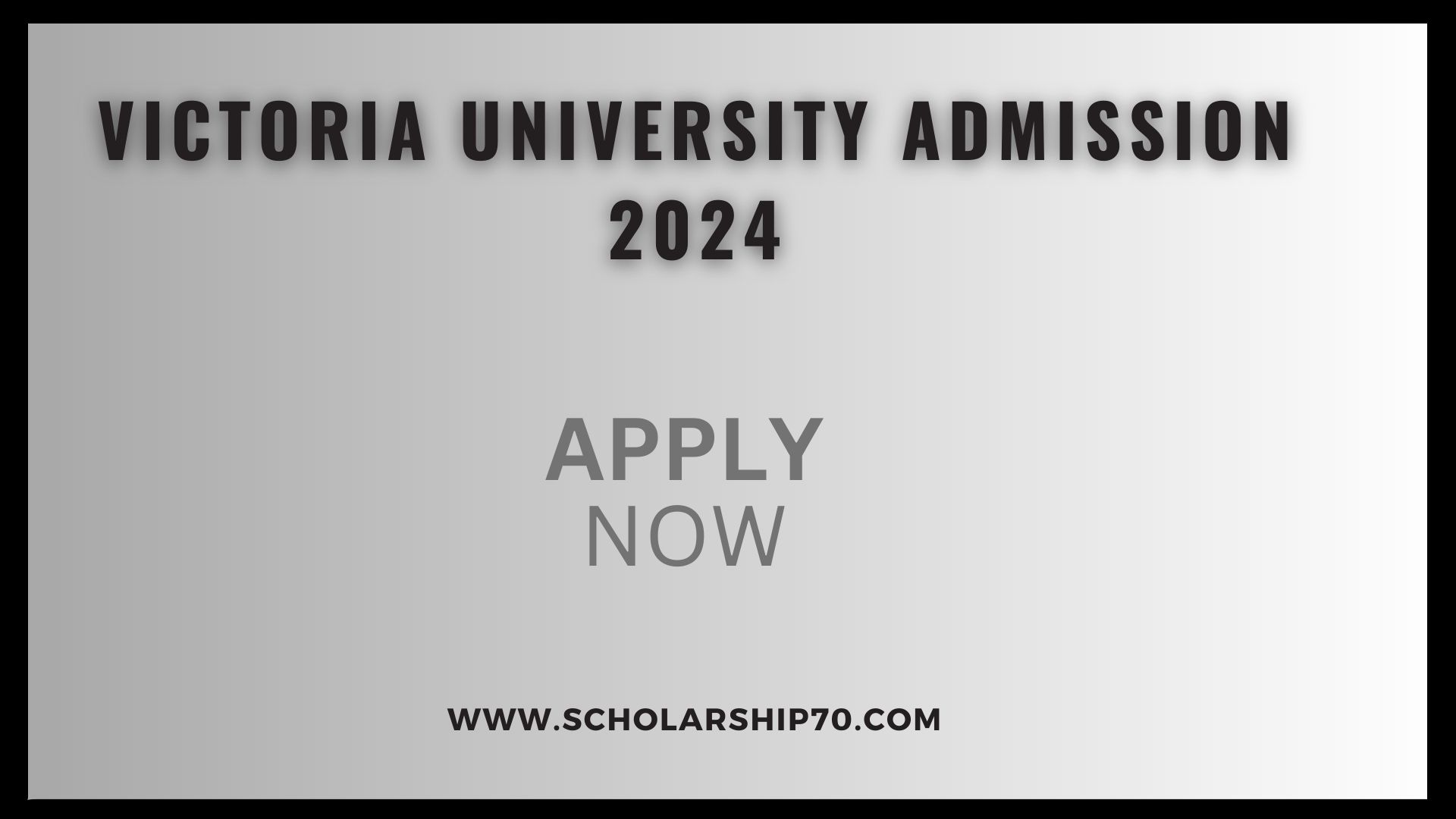 Victoria University Admission 2024