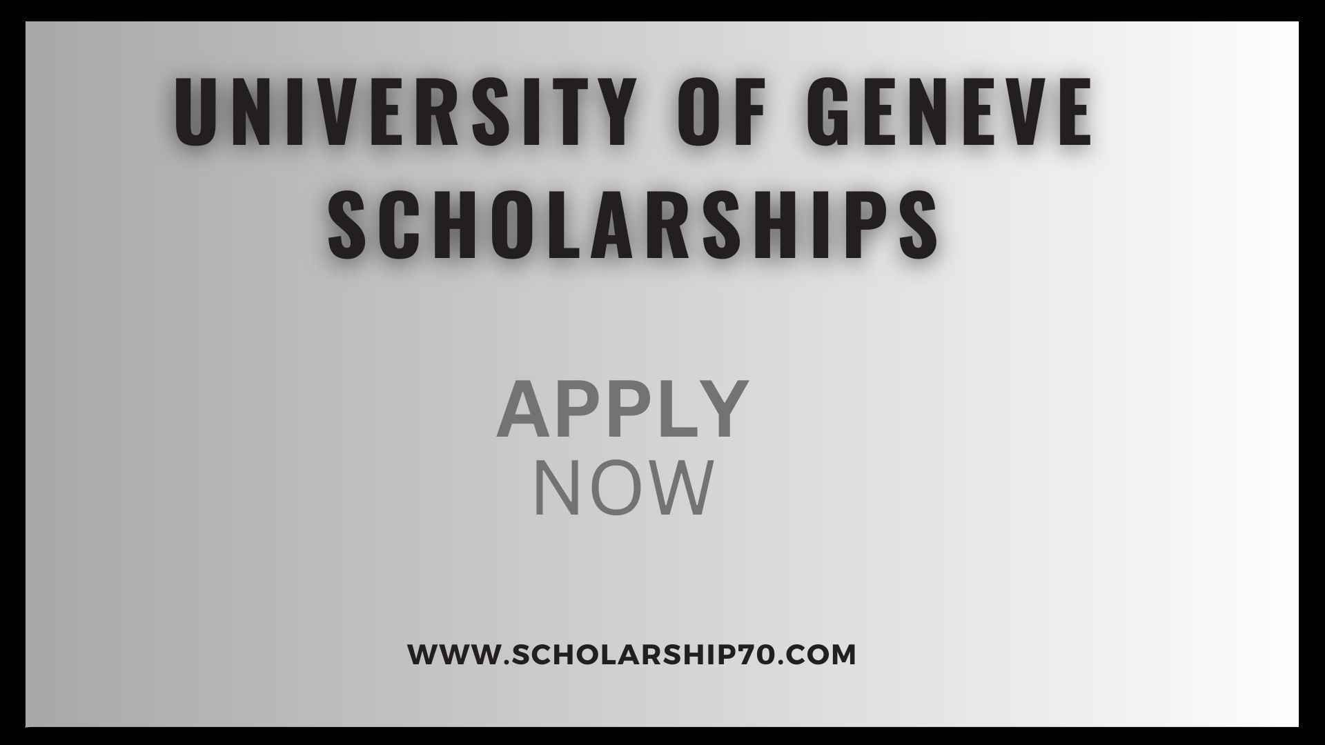 University of Geneve Scholarships