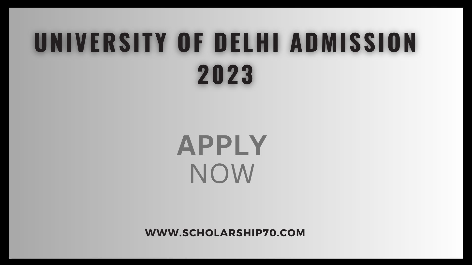 University of Delhi Admission 2023