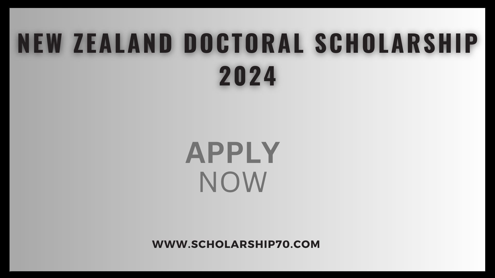 New Zealand Doctoral Scholarship 2024