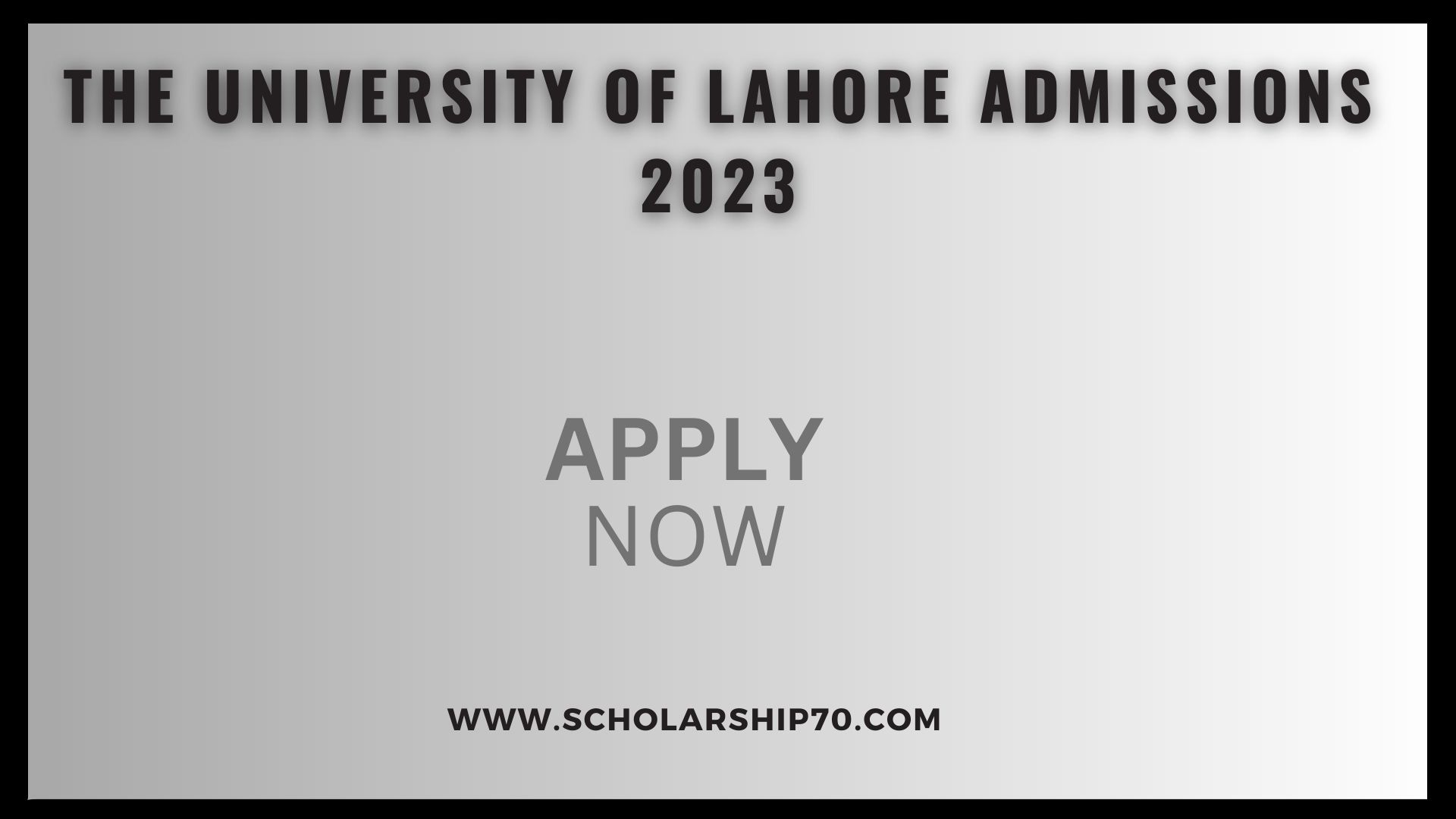 University of Lahore Admissions 2023