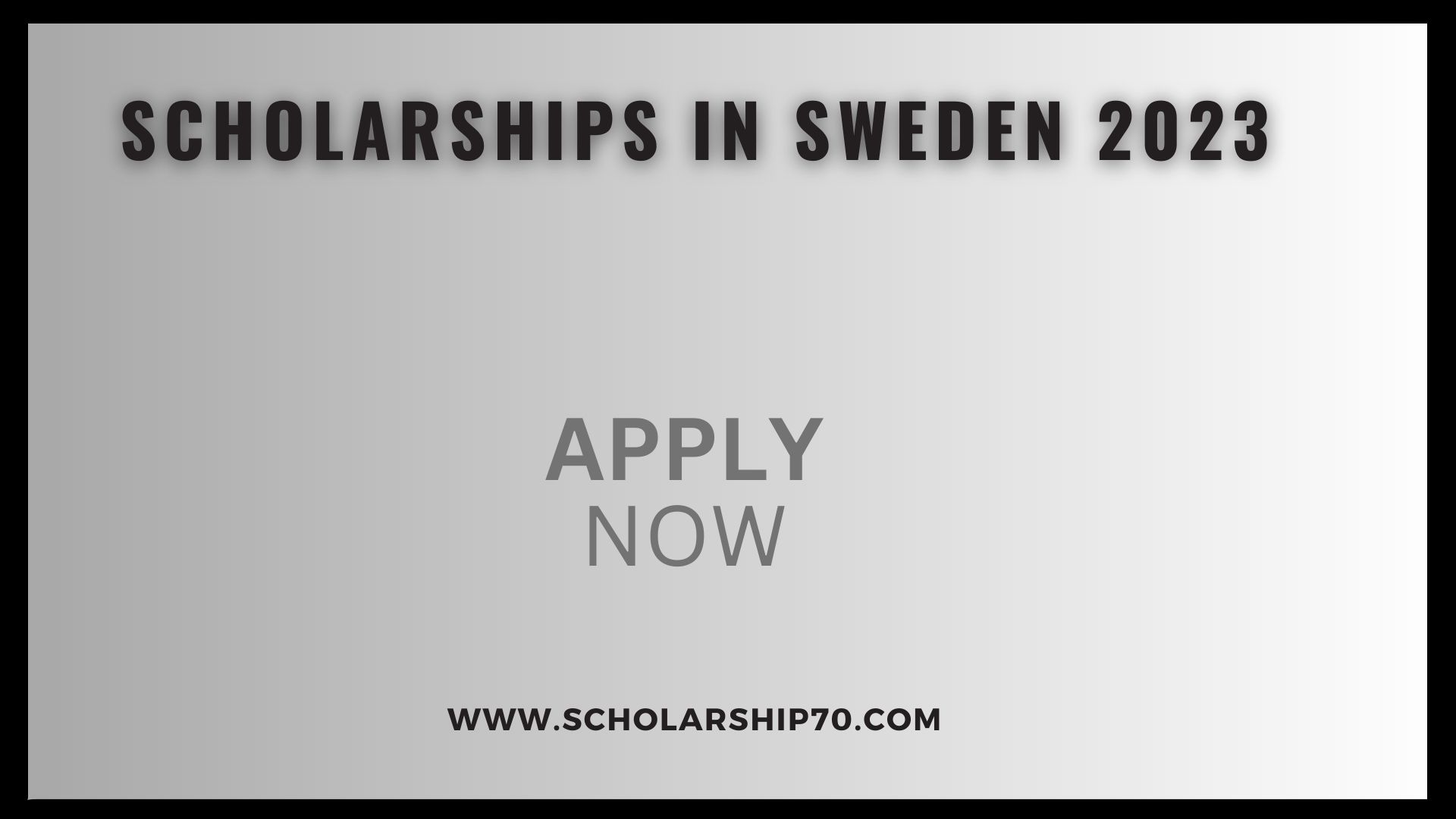 Scholarships in Sweden 2023