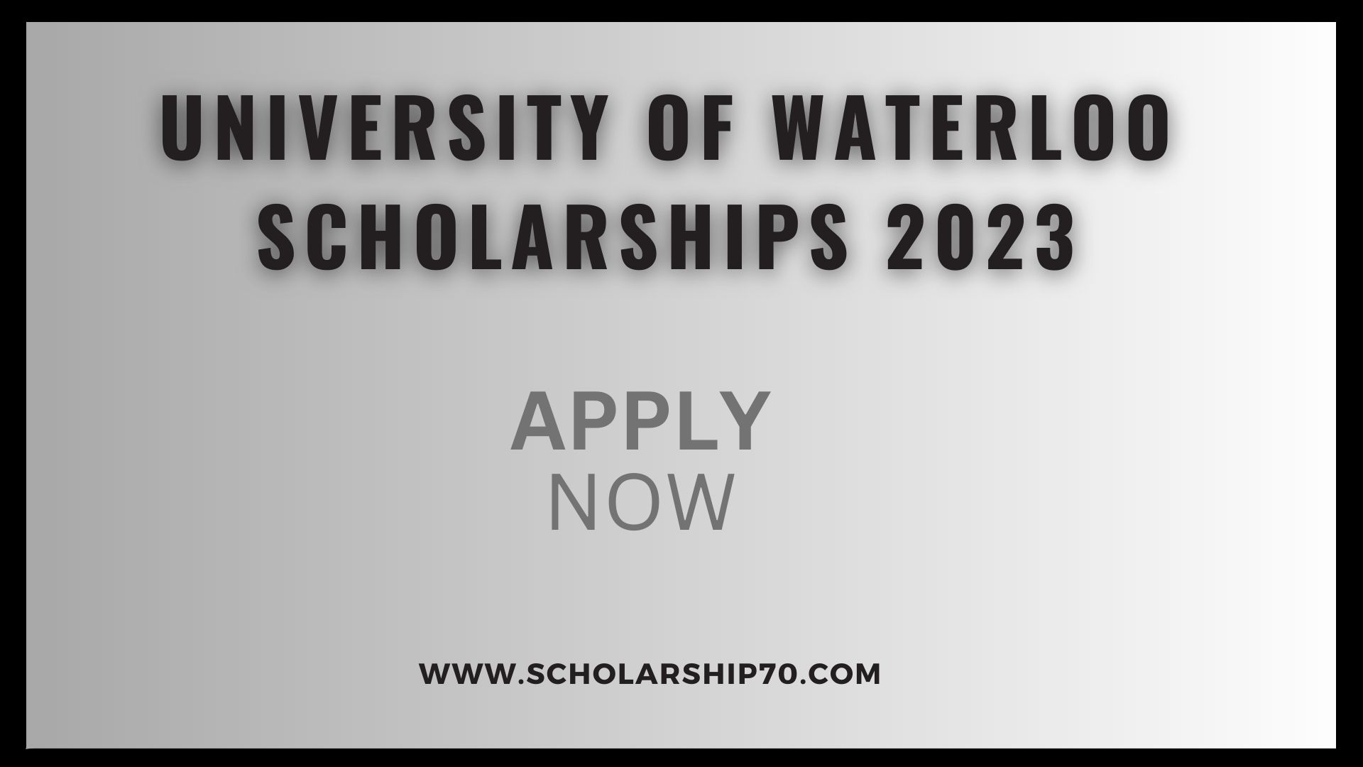 University of Waterloo Scholarships 2023