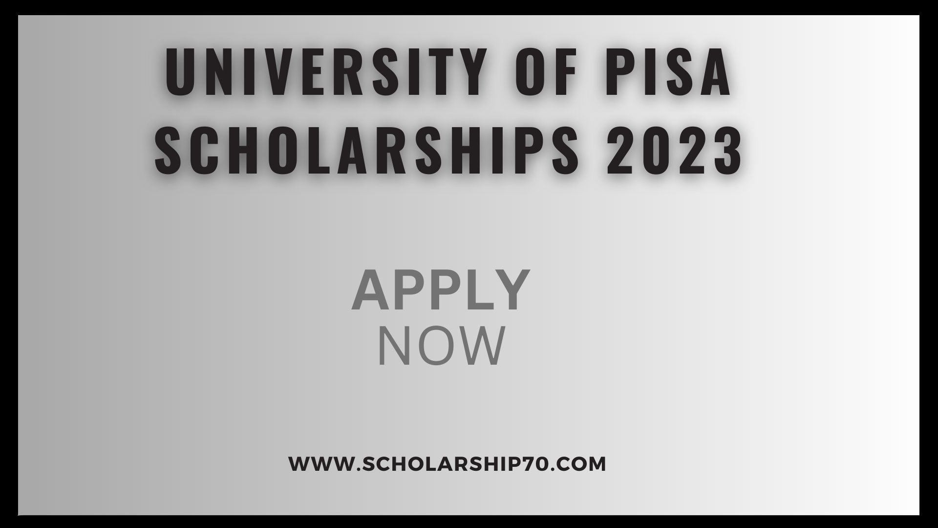 University of Pisa Scholarships 2023