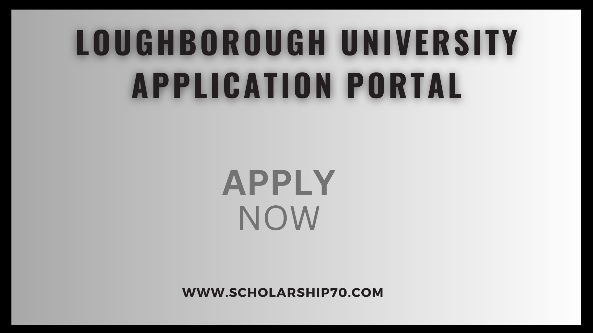 Loughborough University Application Portal