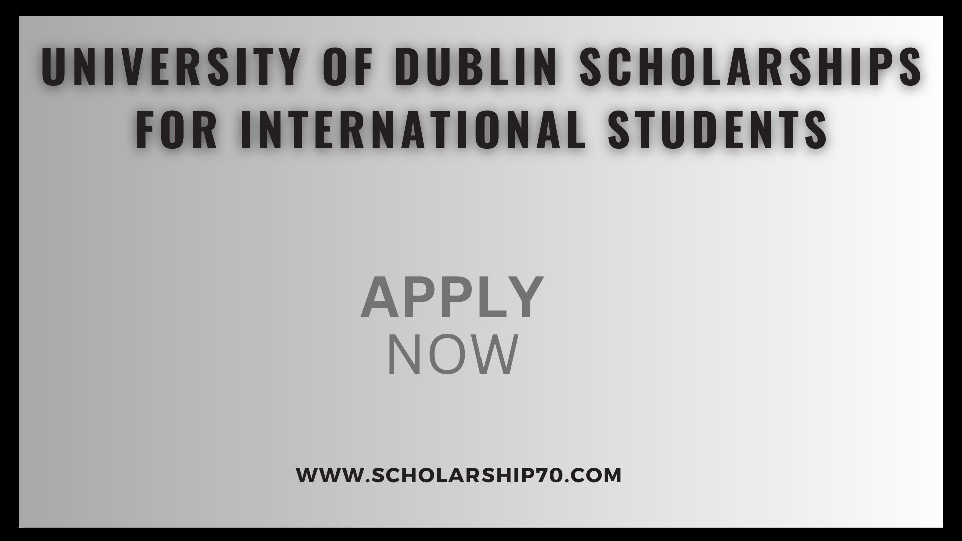 University of Dublin scholarships for International Students