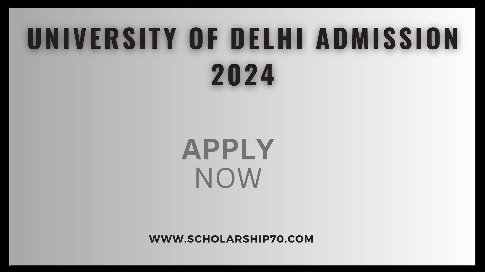 University of Delhi Admission 2024