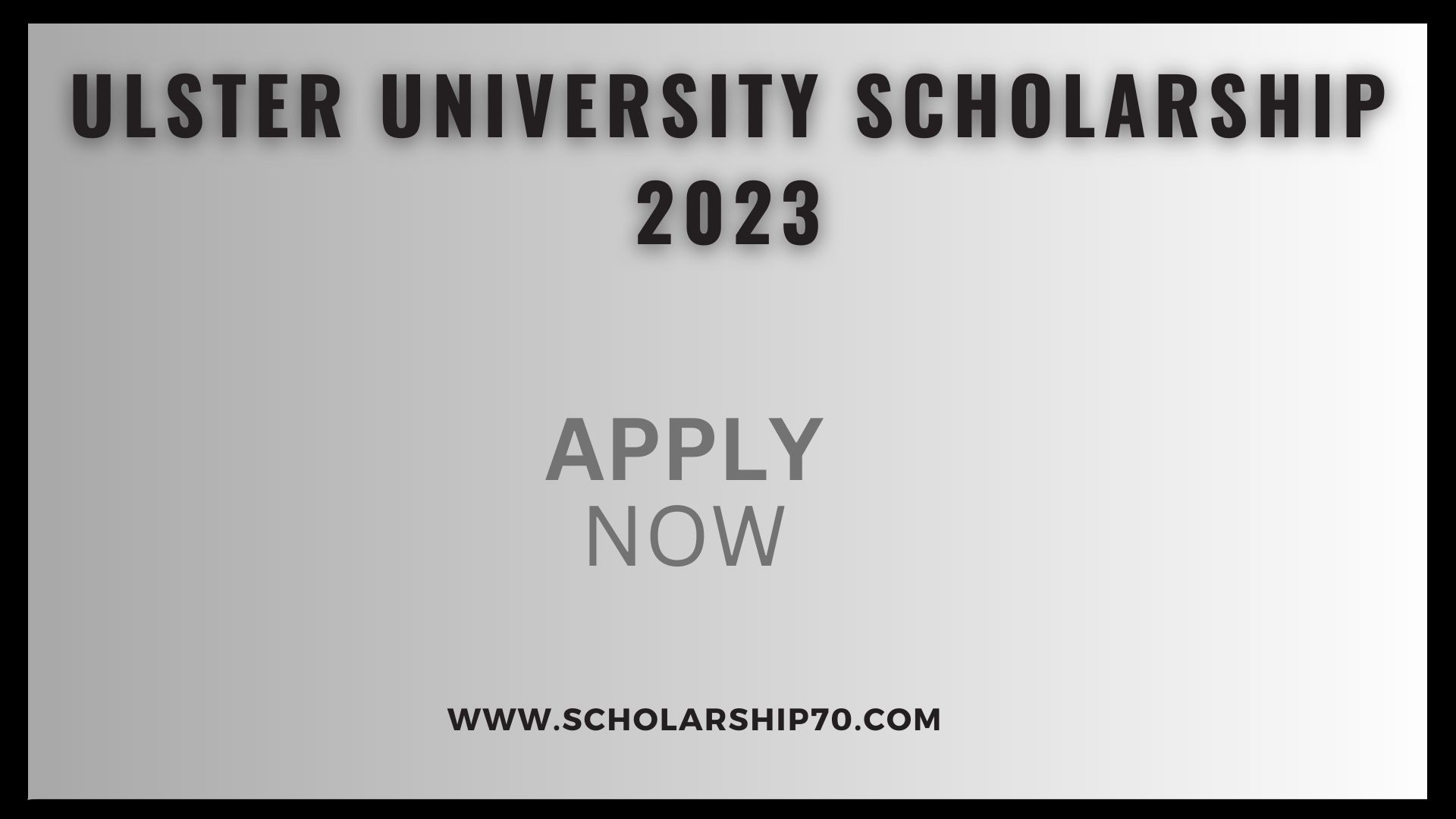 Ulster University scholarship 2023