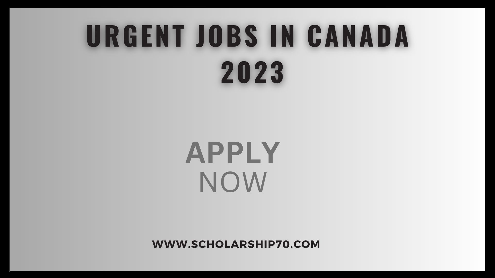 Urgent Jobs In Canada 2023