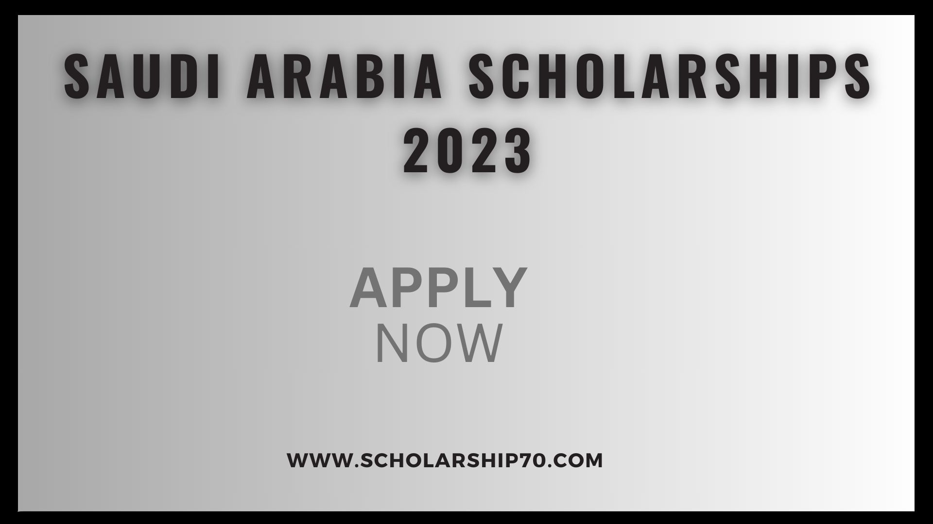 Saudi Arabia Scholarships 2023