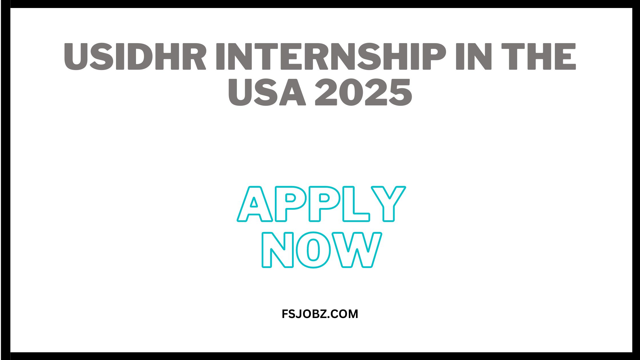 USIDHR Internship in the USA 2025