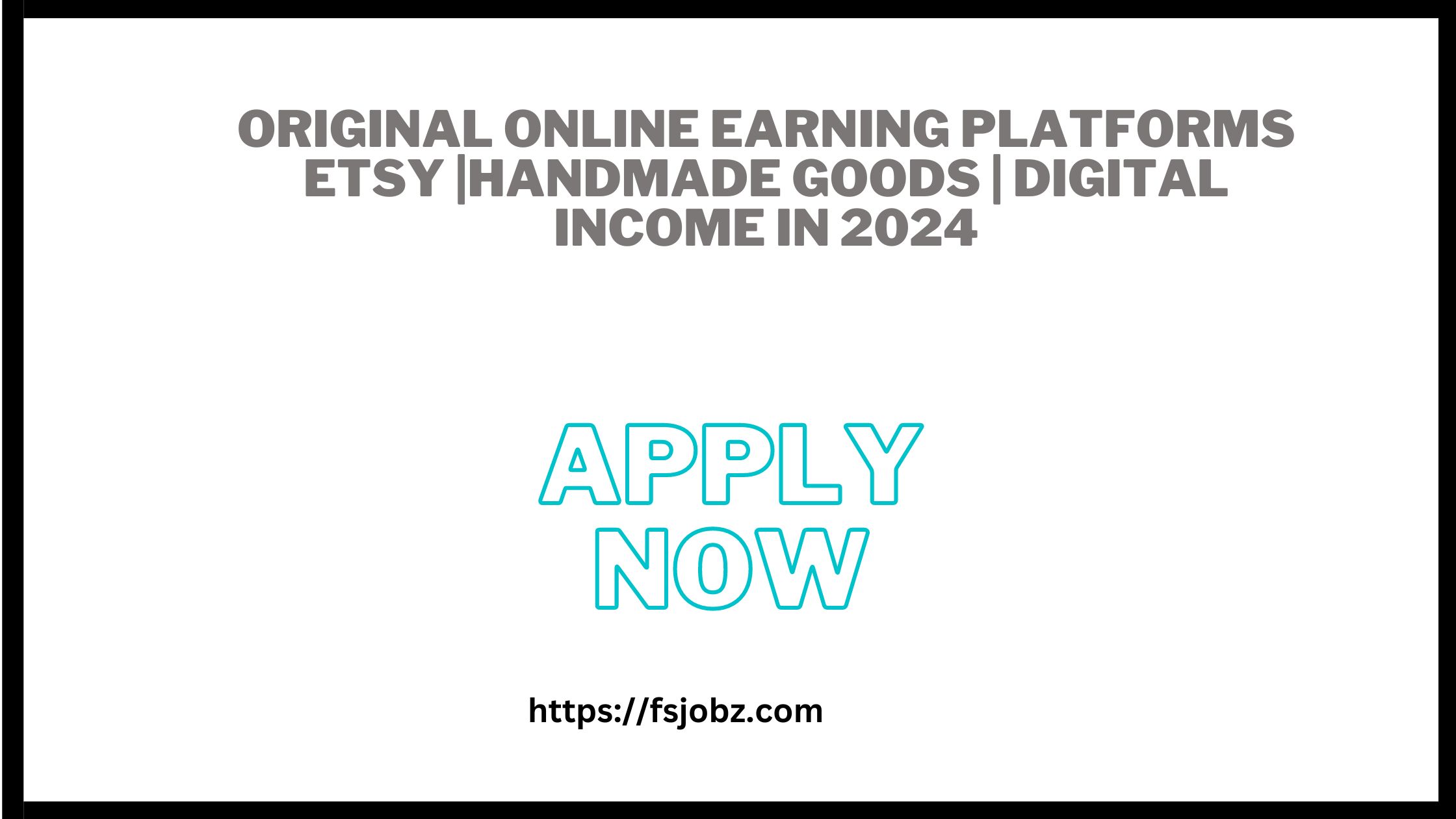 Original Online Earning Platforms Etsy |Handmade Goods | Digital Income in 2024